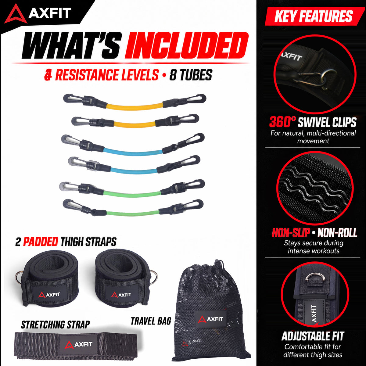 AXFIT Leg Resistance Bands