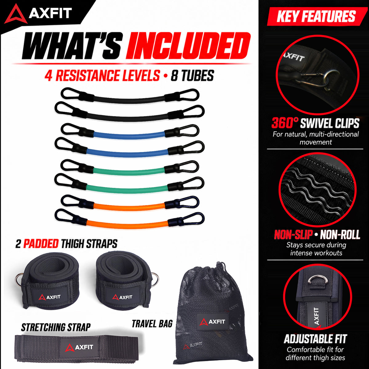 AXFIT Leg Resistance Bands